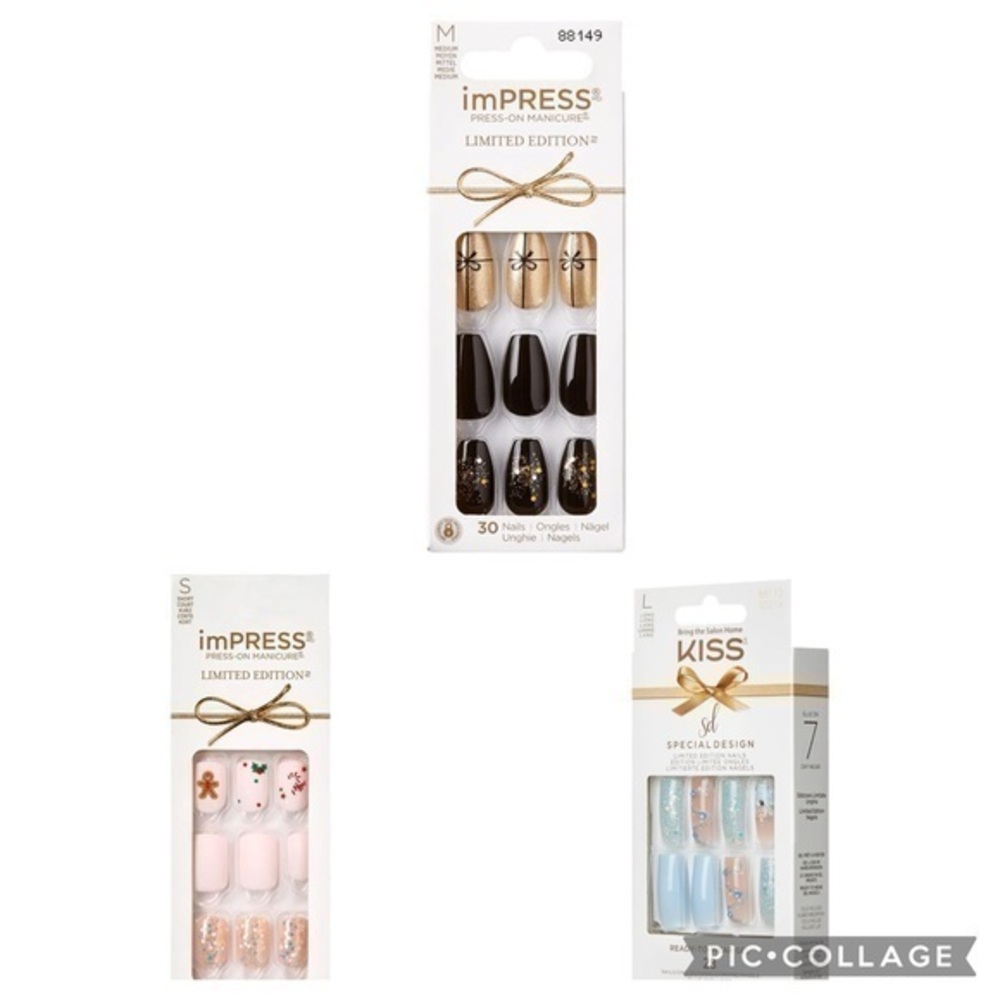 Kiss Impress Holiday Bundle-Naughty or Nice, Dear Santa, Every Day Is Christmas.